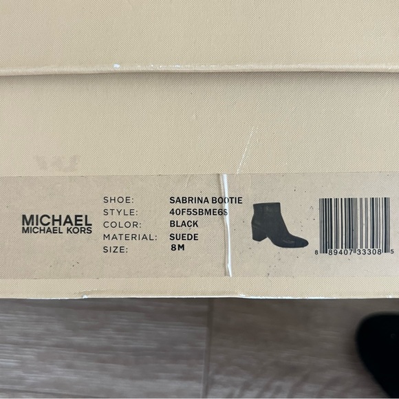 Michael Kors Sabrina Bootie Black Suede Women's Size 8M - Picture 10 of 10